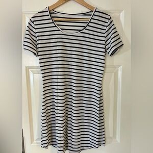 Striped Black and White Women's Dress